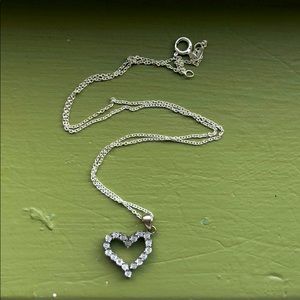 Heart shaped diamond necklace
